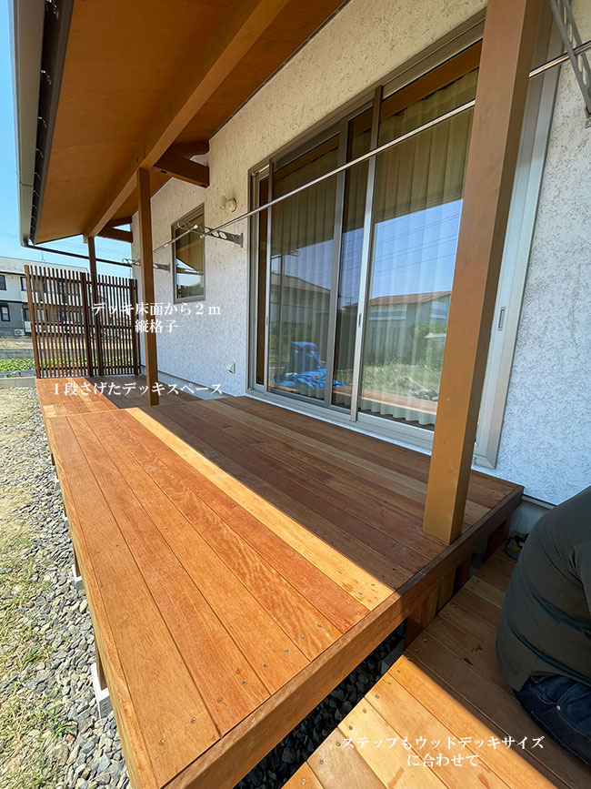 イタウバウッドデッキ施工例（岐阜市）