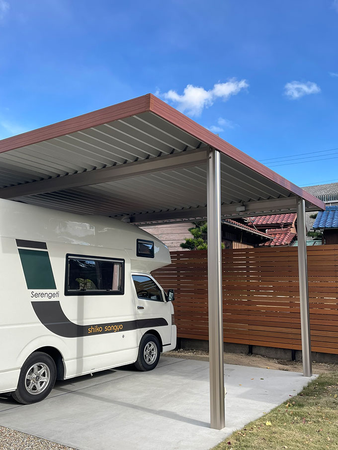 セランガンバツ目隠しウッドフェンス施工例